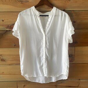 Short Sleeve Blouse - Ruffle Sleeves